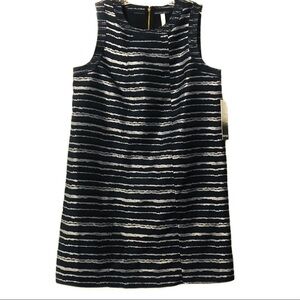 Kensie‎ navy silver striped sleeveless dress large NWT